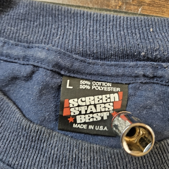 Vtg 80s/90s Screen Stars "North Shore Night Owls" Owl Tee L - Picture 7 of 7